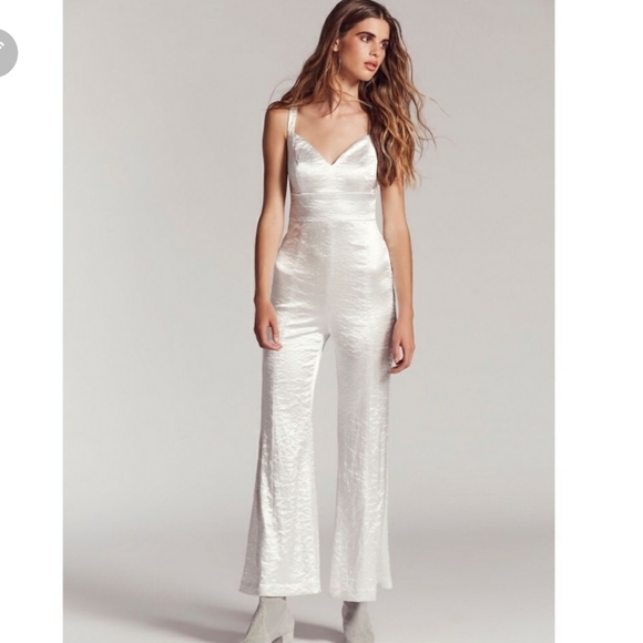 Free People Silver Crush Wide Leg Jumpsuit - Picture 12 of 12